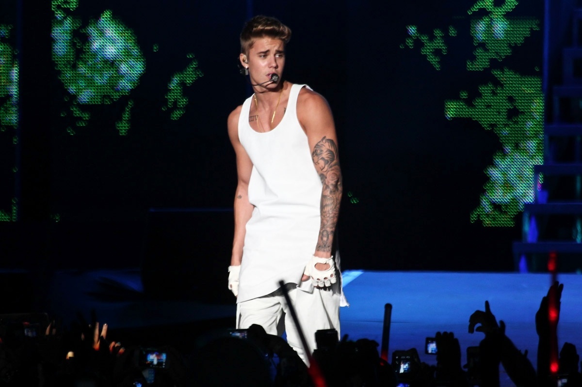 02.nov.2013 - O cantor pop canadense Justin Bieber se apresenta na Arena Anhembi, em São Paulo - Manuela Scarpa/Foto Rio News