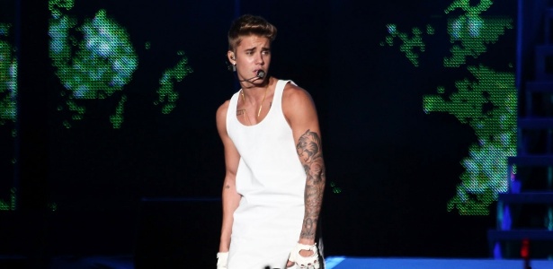 02.nov.2013 - O cantor pop canadense Justin Bieber se apresenta na Arena Anhembi, em São Paulo - Manuela Scarpa/Foto Rio News