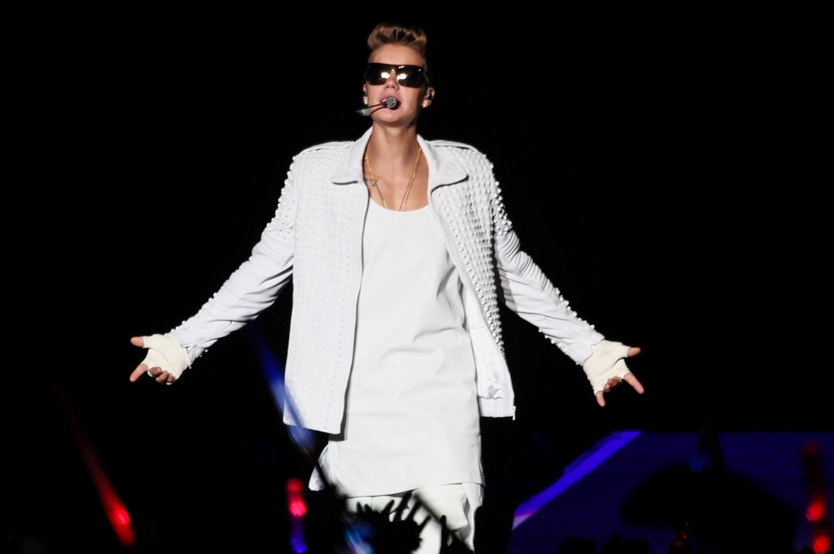 02.nov.2013 - O cantor pop canadense Justin Bieber se apresenta na Arena Anhembi, em São Paulo - Manuela Scarpa/Foto Rio News