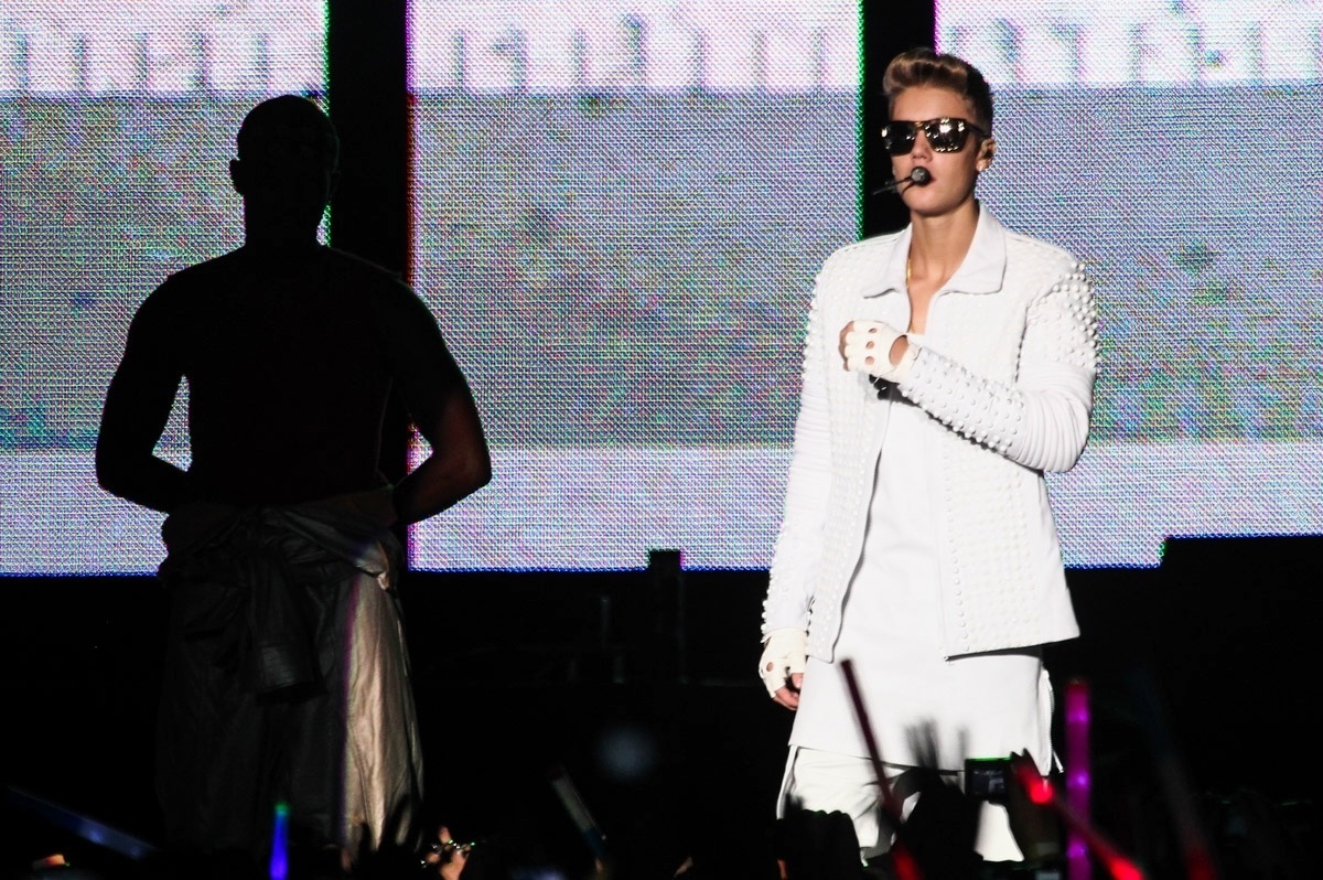 02.nov.2013 - O cantor pop canadense Justin Bieber se apresenta na Arena Anhembi, em São Paulo - Manuela Scarpa/Foto Rio News
