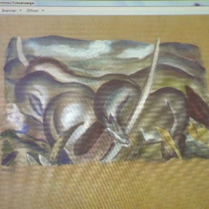 5.nov.2013- Franz Marc, "Pferde in Landschaft". Pinturas roubadas por nazistas. - Reuters