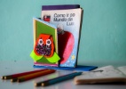 Veja como fazer um aparador para os livros infantis com embalagem de leite - Leandro Moraes/UOL
