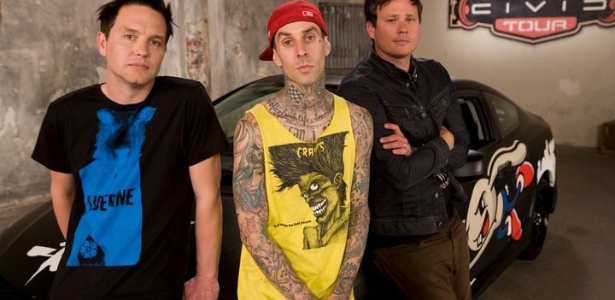 6.nov.2013 - Blink-182 com Thomas DeLonge, Travis Barker, Mark Hoppus - Divulgação/Facebook Oficial