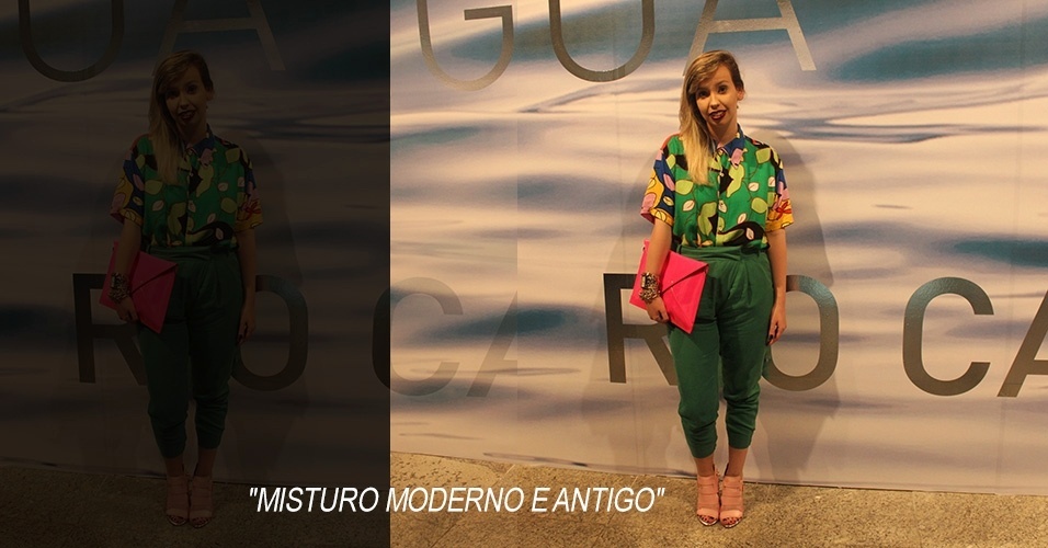 6 nov. 2013 - Sthefani Pietrowski, 20, estudante de moda em Porto Alegre, usa sapato Colcci, calça e bolsa Zara, blusa e acessórios de brechó - Vanessa Holanda/UOL