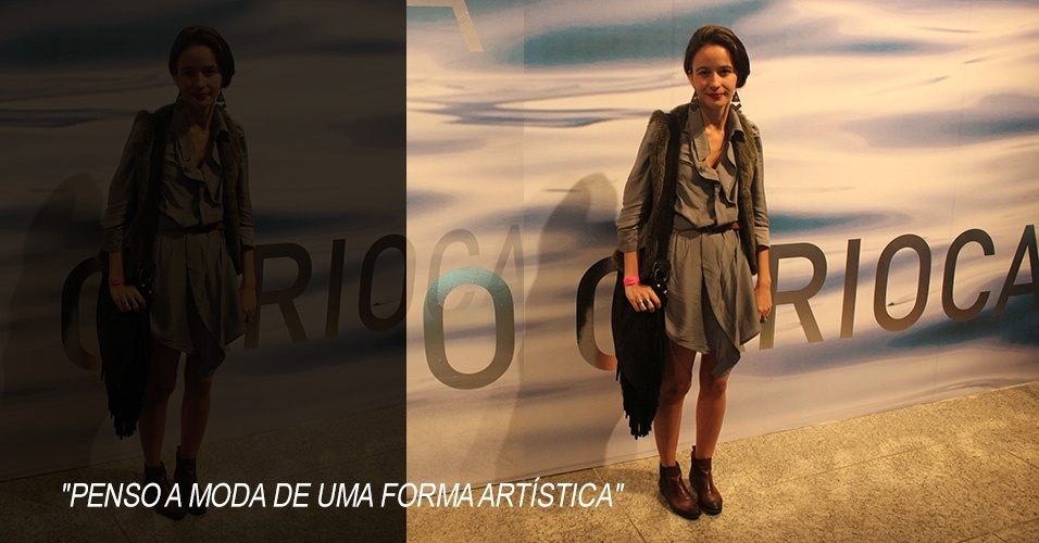 6 nov. 2013 - Thaissa Becho, 22, produtora de moda, usa vestido Animale, colete e acessórios de brechó, sapato Zara e bolsa comprada em um brechó de Paris - Vanessa Holanda/UOL