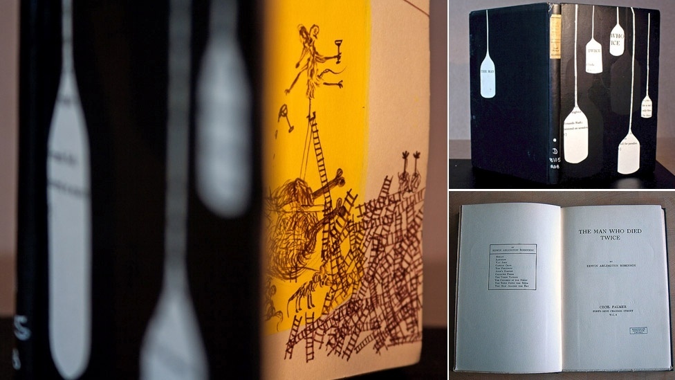 A artista Freya Pocklington recebeu uma edição de 1924 de 'O Homem que Morreu Duas Vezes', de Edwin Arlington Robinson, que ganhou o prêmio Pulitzer em poesia, em 1925 - Obra de Freya Pocklington/Fotos: Kayleigh Bestwick