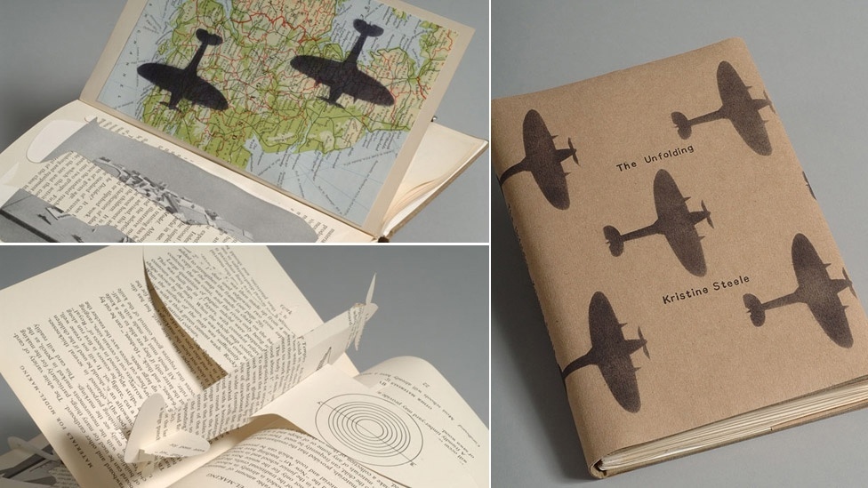 A artista Kristine Steele retrabalhou o livro escolar de 1939, que explicava como fazer maquetes - Obra de Kristina Steele/ Fotos: David Knight