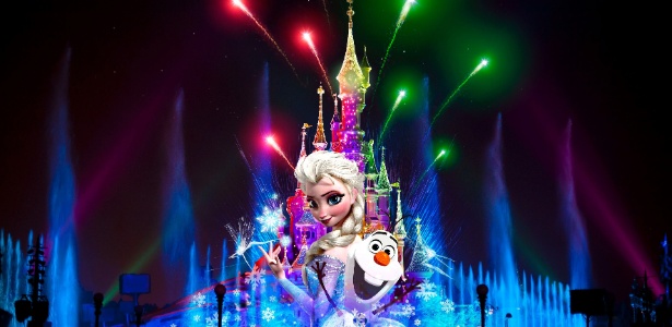 O novo espetáculo noturno Disney Dreams conta com a participação das heroínas de "Frozen: Uma Aventura Congelante", nova animação dos estúdios Disney - Disneyland Paris/Divulgação