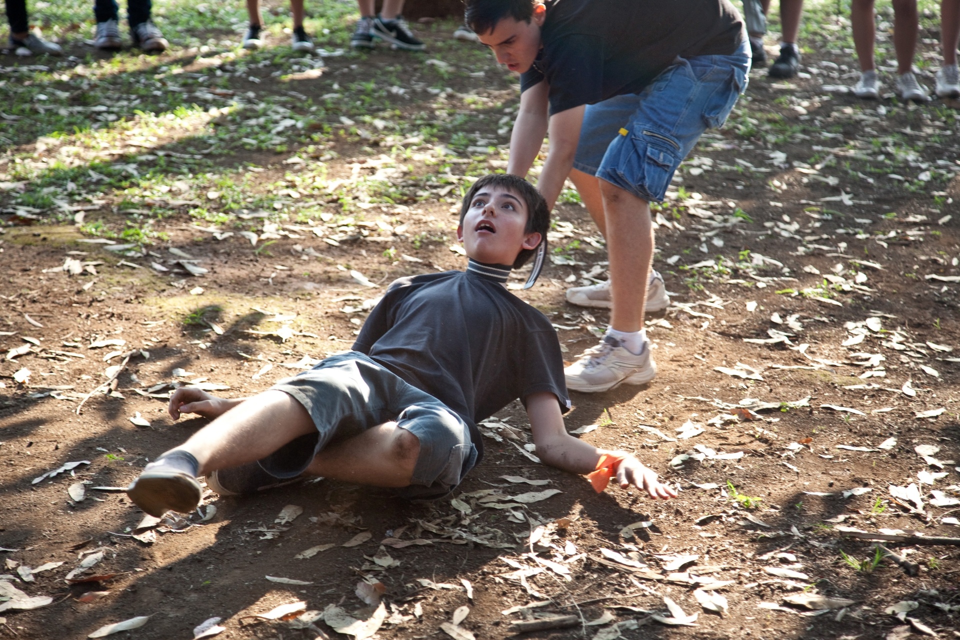 10.nov.2013 - Diversos fãs da saga "Jogos Vorazes" refazem cenas do filme, cuja segunda parte, subtitulada "Em Chamas", estreia nos cinemas em novembro deste ano - Simon Plestenjak/UOL