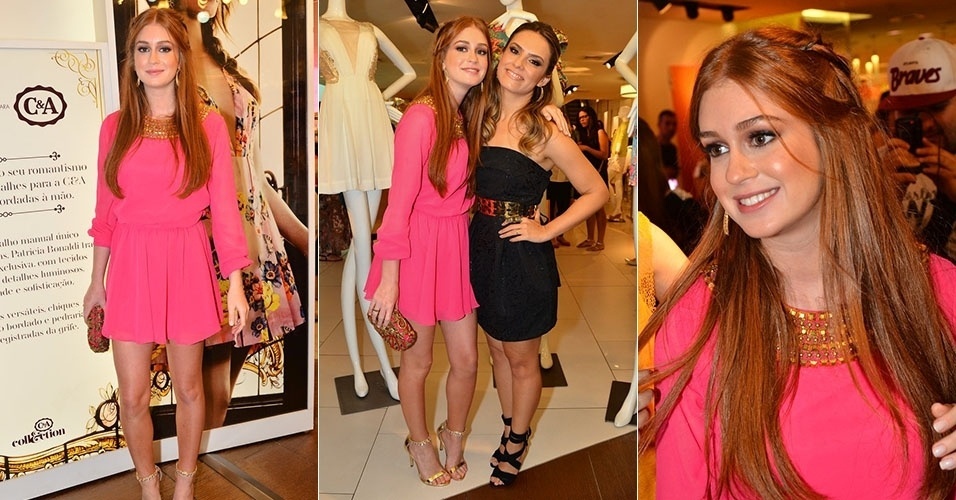 12.nov.2013 - Marina Ruy Barbosa marcou presença no evento das marcas PatBo e C&A no Shopping Iguatemi,em São Paulo