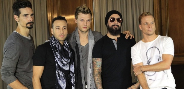 12.nov.2013 - Os integrantes do Backstreet Boys promovem o disco "In a World Like This" em encontro com a Agência EFE - EFE/Zipi