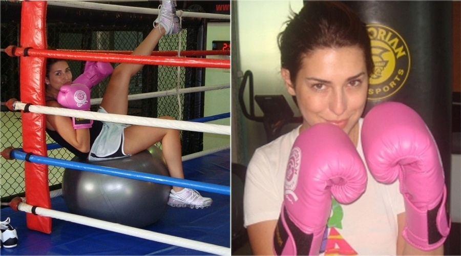 Fernanda Paes Leme aprecia artes marciais e mantém a forma praticando boxe