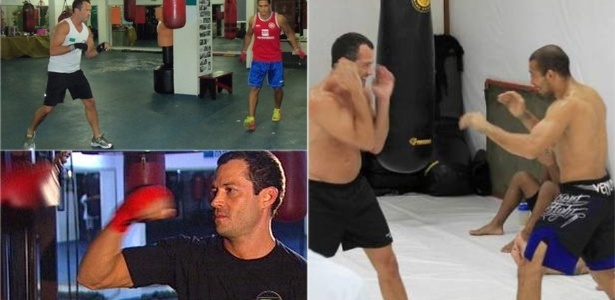 Malvino Salvador treina boxe, mas pode deixar de viver o lutador José Aldo (à dir.) no cinema - Montagem/UOL