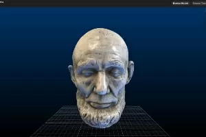 Rosto do ex-presidente Abraham Lincoln em 3D no acervo digital dos museus Smithsonian - Reprodução/3d.si.edu