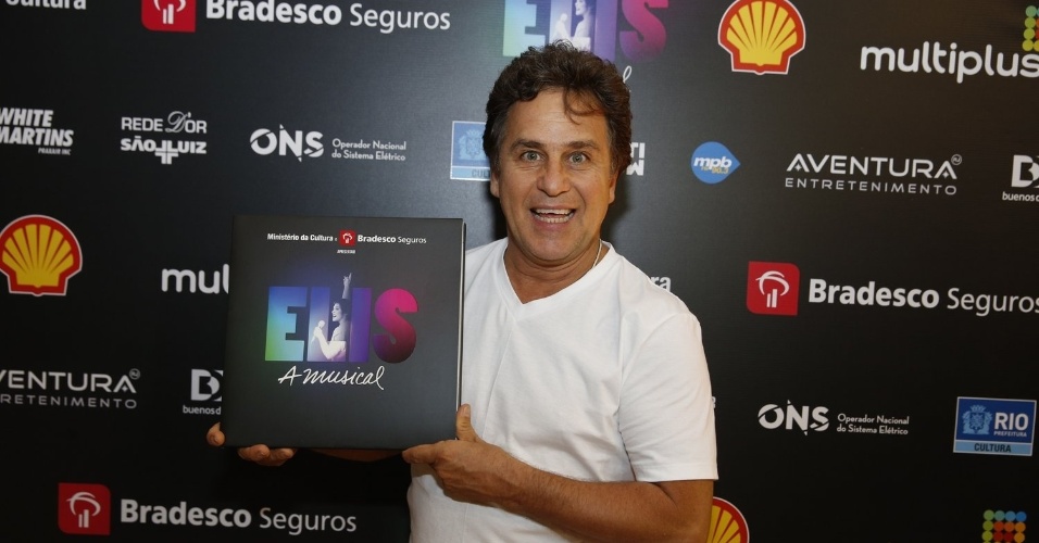 14.nov.2013 - Marcos Frota prestigiou a exibição do musical "Elis, A Musical", no Rio