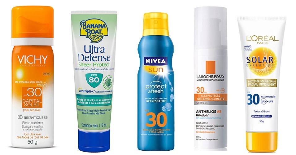 Proteção solar 2013 - Divulgação/Montagem UOL