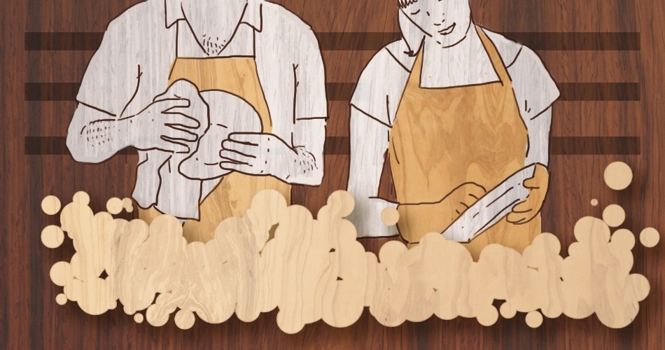 HOMEM DEVE AJUDAR NAS TAREFAS DOMÉSTICAS: ao usar a palavra "ajudar" fica implícita a obrigação feminina de lidar com todas as demandas de uma casa, que inclui cozinhar, lavar e passar - Didi Cunha/UOL