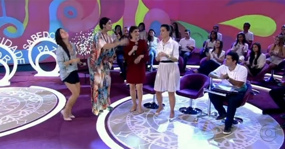 No primeiro "Encontro" de 2013, Fátima Bernardes dançou ao lado da cantora Gil, que cantou a música "Baby". As atrizes Drica Moraes e Isis Valverde também participaram do programa e dançaram com a apresentadora
