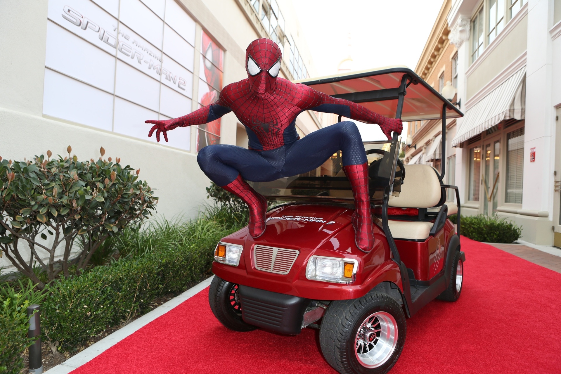 Homem-Aranha, interpretado por Andrew Garfield, durante coletiva de imprensa de apresentação do filme "O Espetacular Homem-Aranha 2", em Los Angeles - Divulgação/Sony Pictures