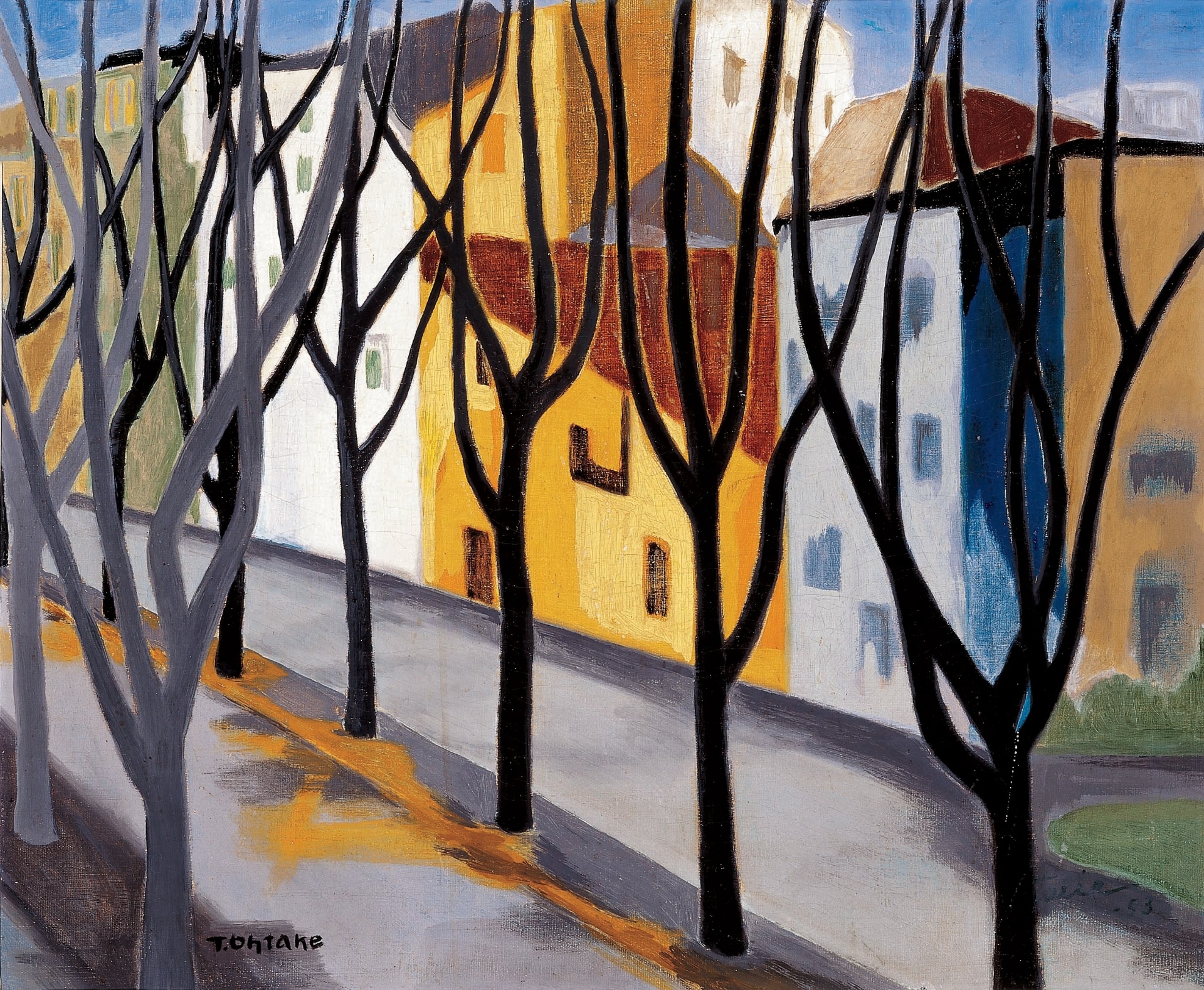 Óleo sobre tela sem título de Tomie Ohtake (1953) - Reprodução