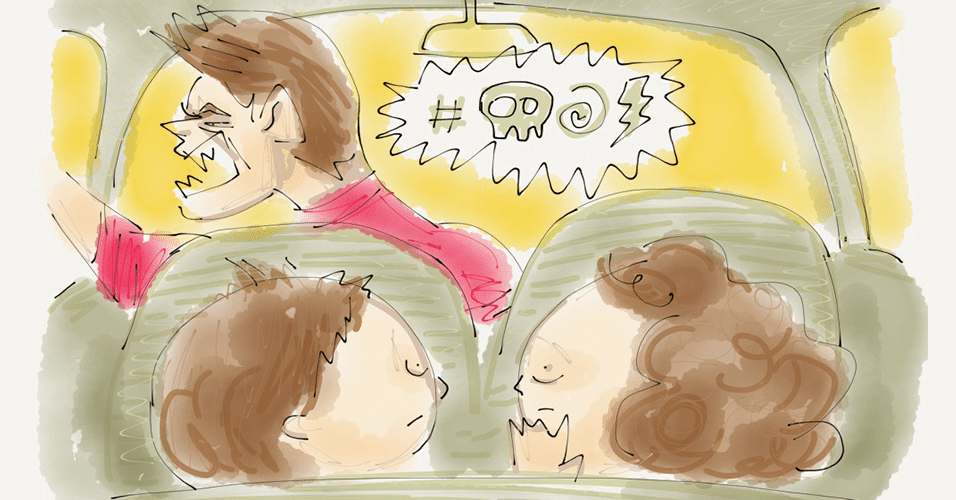 1 - FALAR PALAVRÃO: um dos primeiros mandamentos que os pais ensinam aos filhos é não falar ?palavras feias?, mas alguns, nas mais diversas situações, não hesitam em abrir o mais completo dicionário de xingamentos. Que influência isso tem na criança? Muita. ?Os palavrões são aprendidos em casa e, depois, na escola. Se os pais têm esse hábito, ficará difícil não esperar o mesmo da criança, já que elas aprendem pelo exemplo e pela imitação?, diz a psicóloga Izete Ricelli - Jeff Camargo/Arte UOL