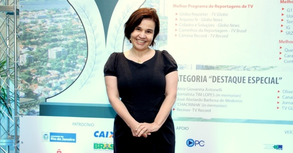 6.dez.2013 - Claudia Rodrigues prestigiou a 9ª edição do Prêmio AIB de Imprensa que aconteceu em um hotel no Rio
