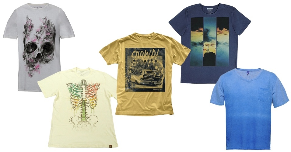 Camiseta é um presente que sempre agrada por sua versatilidade e cabe em qualquer bolso. Invista em modelos estampados, coloridos ou mesmo básicos - Divulgação