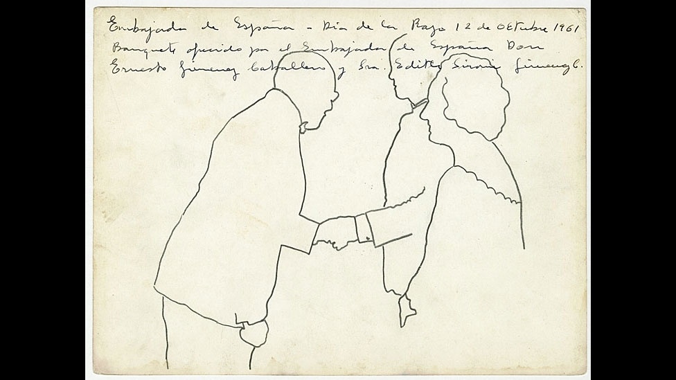 A imagem acima é o desenho feito no verso de uma foto e faz parte da série 'Foto Zombie', de 2011, realizada pelo artista paraguaio Fredi Casco - ©Fredi Casco/Coleção Fundação Cartier, Paris (Fundação Cartier)