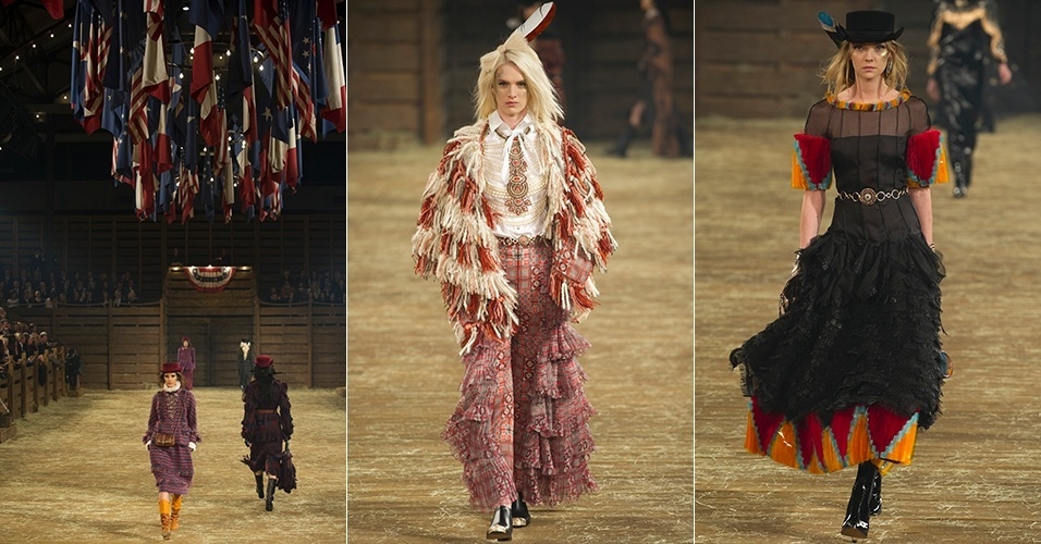 O rico trabalho manual é o ponto alto das coleções de prévia do inverno da Chanel, que neste ano teve Dallas, no Texas, como cenário - Getty Images