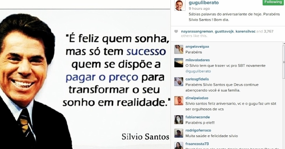 Famosos parabenizam Silvio Santos nas redes sociais ...