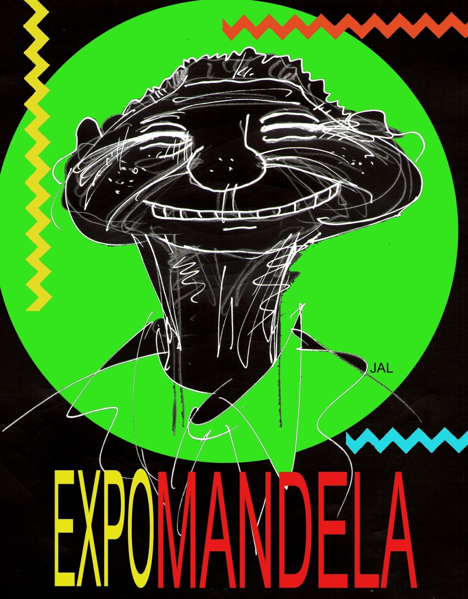 Capa da Flash Expo em homenagem a Nelson Mandela organizada pelo cartunista Jal - Jal