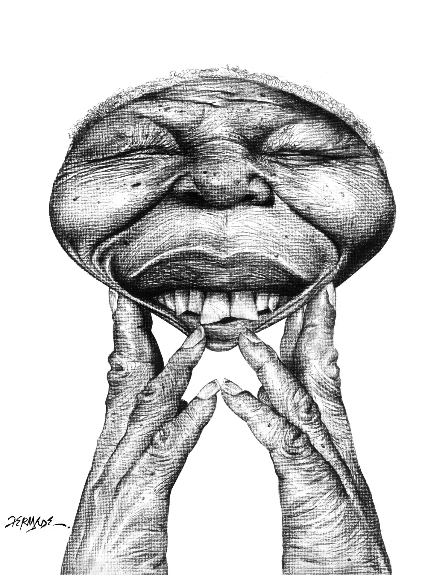 Caricatura de Fernandes inspirada em Mandela - Fernandes