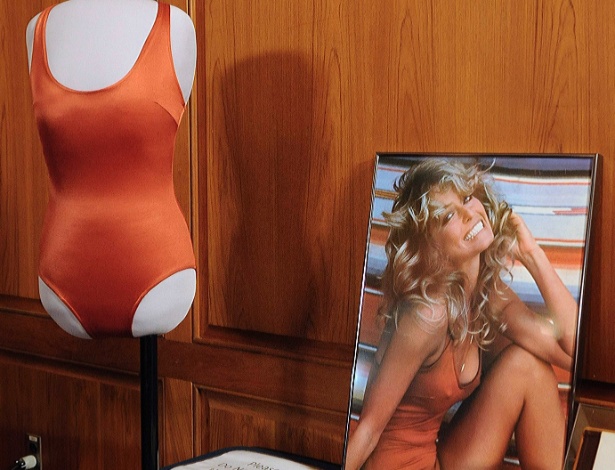 Famoso maiô usado por Farrah Fawcett em exibição no National Museum of American History in Washington