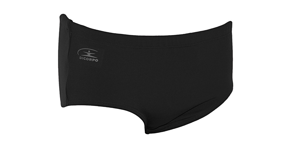 Sunga lisa preta; R$ 57, na DiCorpo (Tel.: 54 3026-5700). Preço pesquisado em dezembro de 2013 e sujeito a alteração - Divulgação