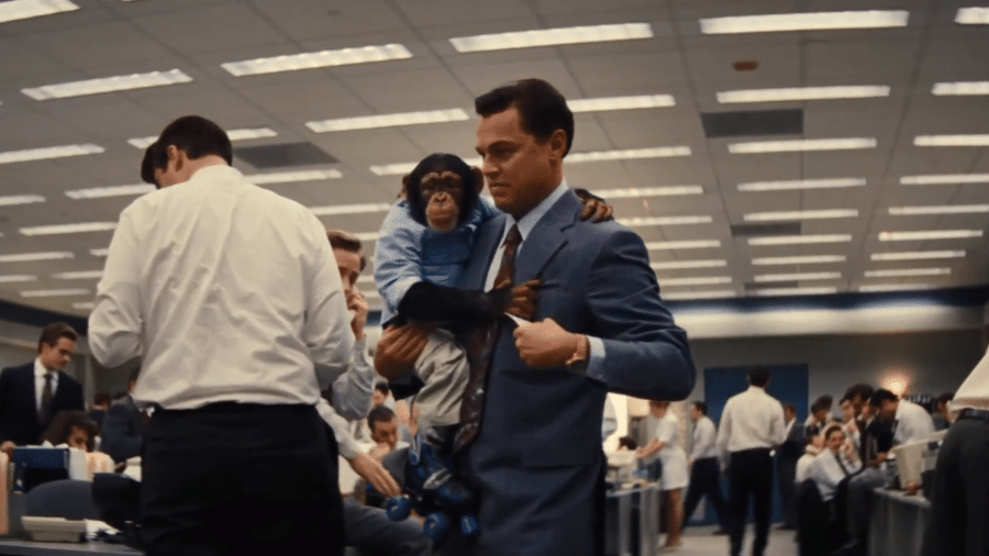 Leonardo DiCaprio em cena de "O Lobo de Wall Street", de Scorsese Leonardo DiCaprio em cena de "O Lobo de Wall Street", de Scorsese