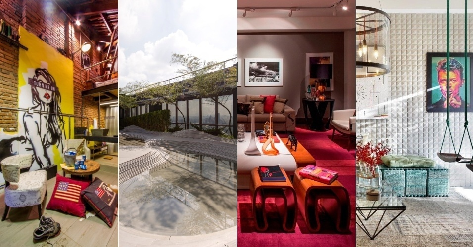 Montagem para o álbum restrospectiva das mostras de decoração de 2013 - Montagem UOL/ Divulgação/ Kátia Kuwabara - UOL/ Alvaro Mier - Divulgação/ Daniel Mira - Divulgação