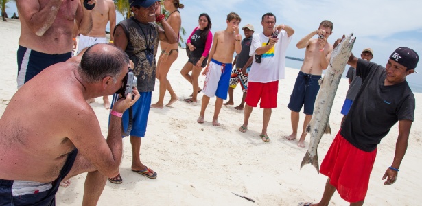 Barracuda pescada em Dog Island, no arquipélago de San Blas, no Panamá - Tito Herrera/The New York Times
