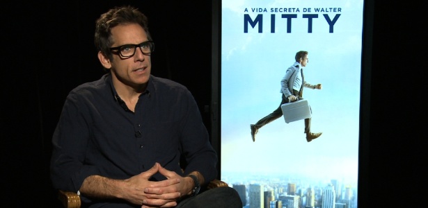 Ben Stiller durante entrevista sobre "A Vida Secreta de Walter Mitty" - Reprodução