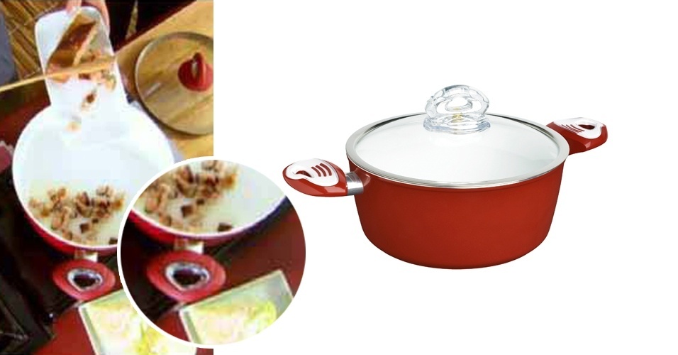 Usada no programa "Estrelas", a panela Amazzonia da Bialetti está entre os itens mais pedidos pela audiência da Globo na Central de Atendimento ao Telespectador da emissora, no 2º semestre de 2013 - TV Globo e Divulgação/Montagem UOL