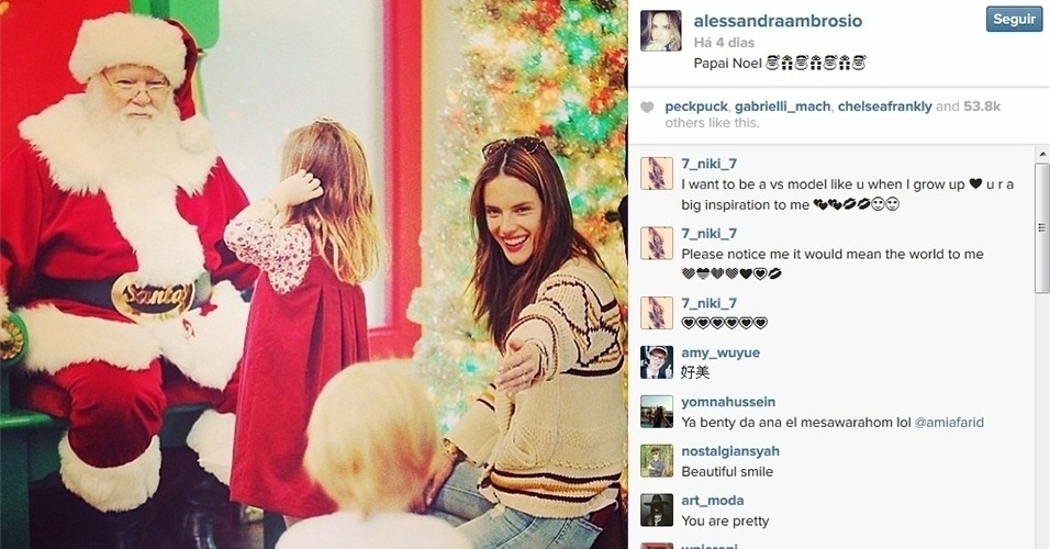 15.dez.2013 - A top Alessandra Ambrósio leva os filhos Anja e Noah para ver o Papai. As crianças são frutos de seu casamento com Jamie Mazur