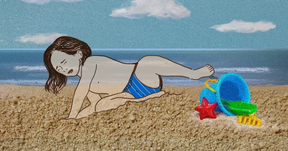 CAIR E RALAR O CORPO NA AREIA: machucados por erosão sem maiores consequências ?sem rompimento da derme, que exija sutura ou lesões ortopédicas ? requerem apenas higiene local com água e sabão. ?Evite curativo que tampe a lesão, pois a ferida pode demorar mais para cicatrizar e ainda corre o risco de infeccionar?, diz a dermatologista Camila Lima Reibscheid. Fique atento a sinais de infecção, como febre, vermelhidão, inchaço, dor, calor e saída de secreção purulenta no local - Didi Cunha/UOL