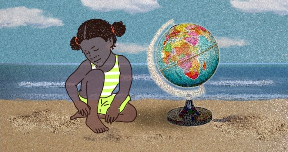 BICHO GEOGRÁFICO: as crianças são mais atingidas do que os adultos, pois costumam ficar em bastante contato com a areia ?a moradia da larva migrans, nome científico do bicho geográfico. Além disso, as crianças têm a pele mais fina, sendo mãos, braços, pés, pernas e nádegas as áreas mais frequentemente atingidas. As larvas podem penetrar pela pele íntegra ou através de alguma lesão existente - Didi Cunha/UOL