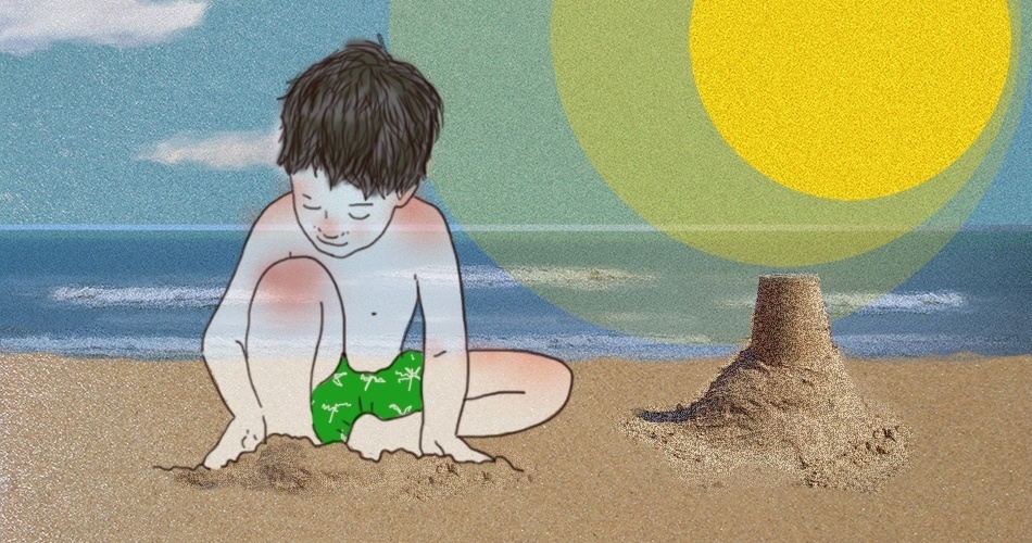 QUEIMADURA SOLAR: se o incômodo para os adultos é gigantesco, imagine para a criança, que tem pele mais sensível e delicada? Para aliviar a ardência, aplique pasta d'água nas áreas afetadas e deixe seu filho longe do sol nos dias seguintes. ?Faça também compressas de água gelada e aplique hidratantes à base de aloe vera ou loções com calamina, que refrescam - Didi Cunha/UOL