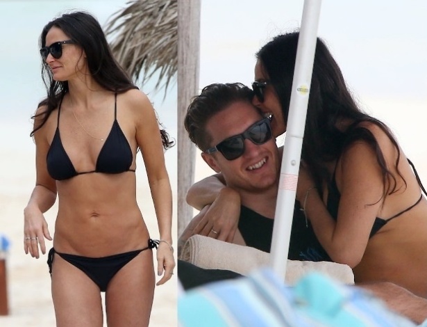 Demi Moore curte praia mexicana com o novo namorado, Sean