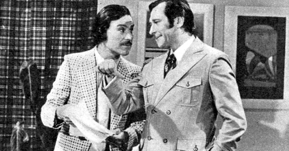 1972 - Paulo Goulart e Leonardo Villar na novela "Uma Rosa Com Amor"