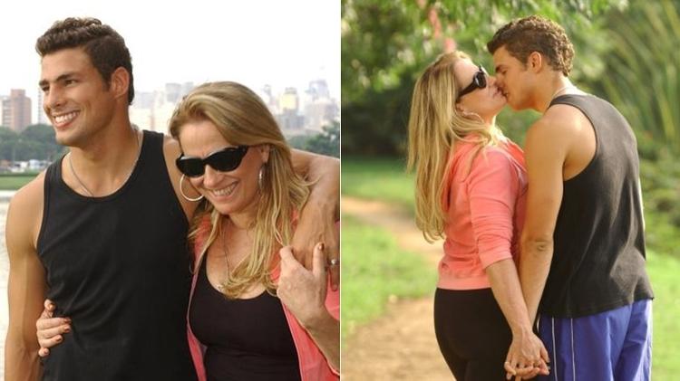 Em 2005, Cauã estreou no horário nobre e interpretou o garoto de programa Mateus em "Belíssima?" Na trama, devido ao ofício de michê, seu personagem envolvia-se somente com mulheres mais velhas, sendo uma delas a perua Ornella, de Vera Holtz - Divulgação/TV Globo - Divulgação/TV Globo