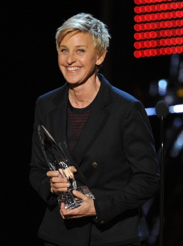 8.jan.2013 - Ellen Degeneres vence na categoria Apresentador de TV Favorito