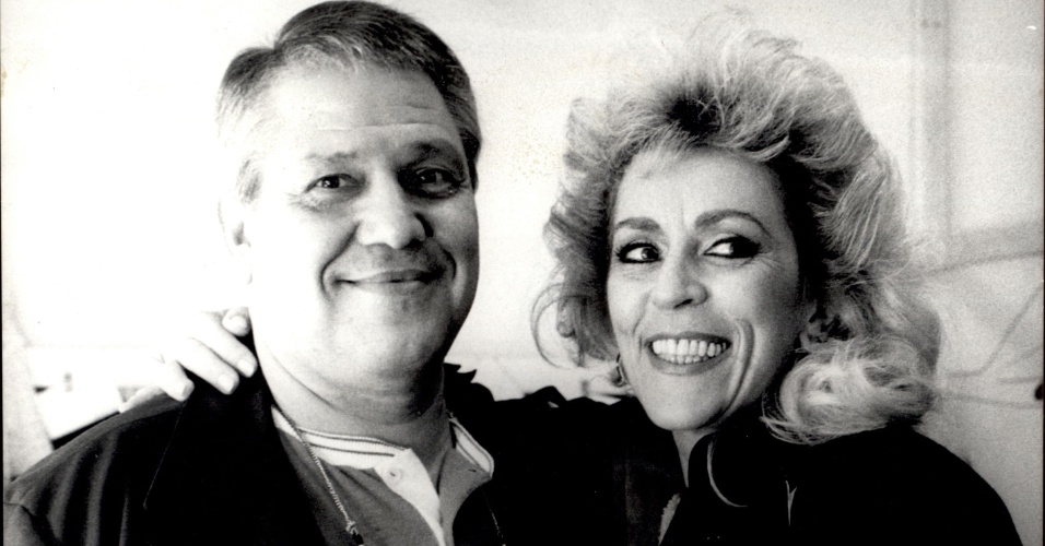 9.jul.1987 - Marly Marley e seu marido, o ator e humorista Ary Toledo