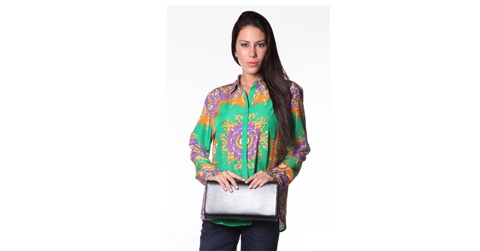 Camisa estampada; R$ 104,90, da Collins, na Olook (www.olook.com.br). Preço pesquisado em janeiro de 2014 e sujeito a alterações - Divulgação