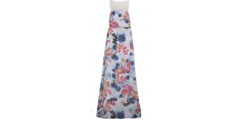 Vestido branco com estampa floral; R$ 389,95, da Carmim, na Dafiti (www.dafiti.com.br). Preço pesquisado em janeiro de 2014 e sujeito a alterações - Divulgação